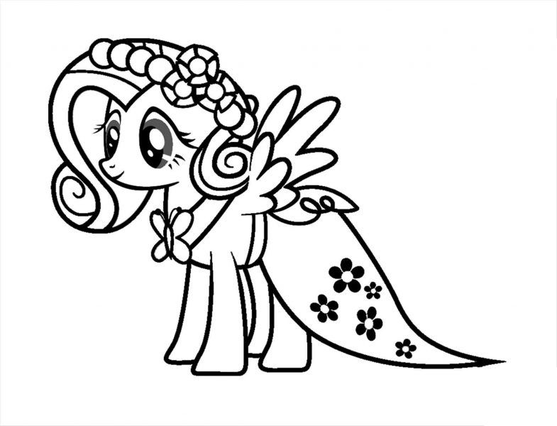 Download tranh tô màu ngựa Pony cho bé (1)