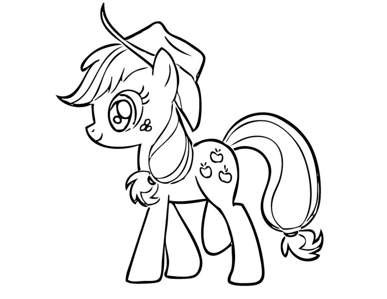 Download tranh tô màu ngựa Pony cho bé (2)