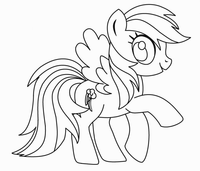 Download tranh tô màu ngựa Pony cho bé (3)