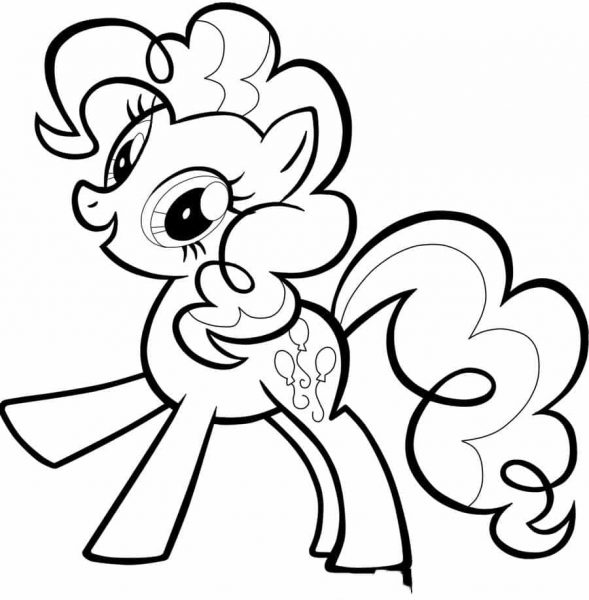 Download tranh tô màu ngựa Pony cho bé (5)