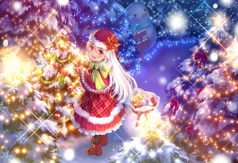 Hình nền Giáng Sinh anime đẹp lung linh