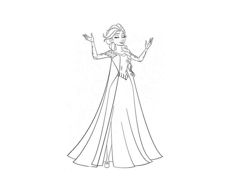 Hình vẽ tô màu công chúa cho bé (2)