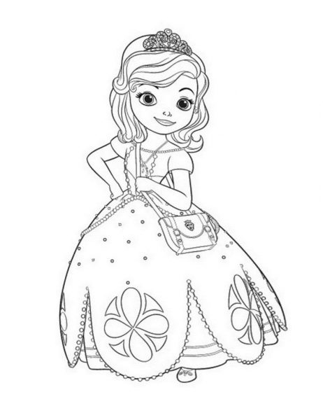 Hình vẽ tô màu công chúa cho bé (5)