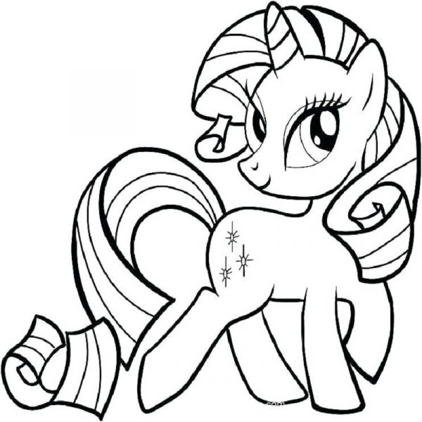 Hình vẽ tô màu ngựa Pony đẹp và đơn giản cho bé (2)