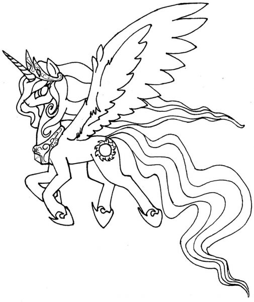 Hình vẽ tô màu ngựa Pony đẹp và đơn giản cho bé (4)