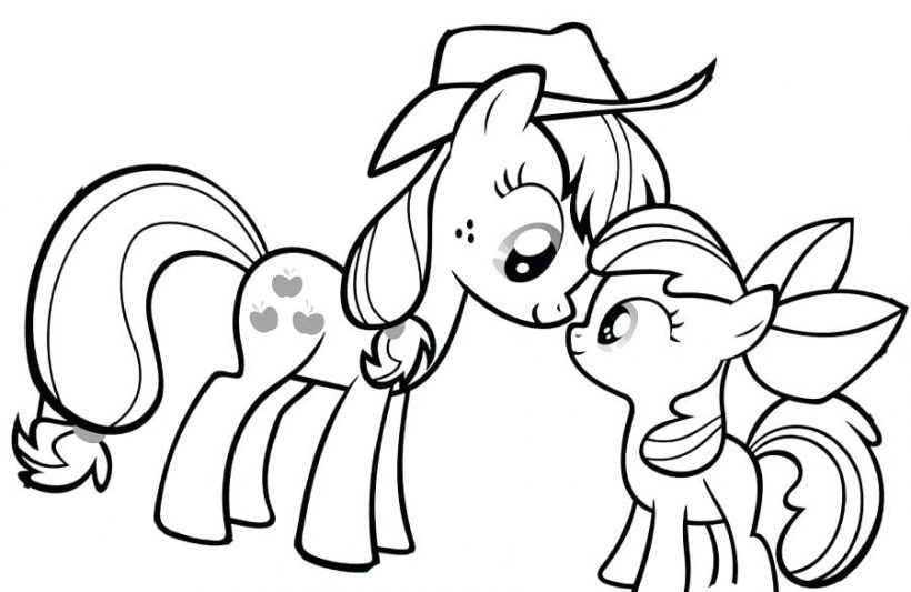 Những mẫu tranh tô màu ngựa Pony cho bé đẹp (2)