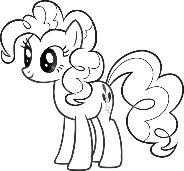 Những mẫu tranh tô màu ngựa Pony cho bé đẹp (3)