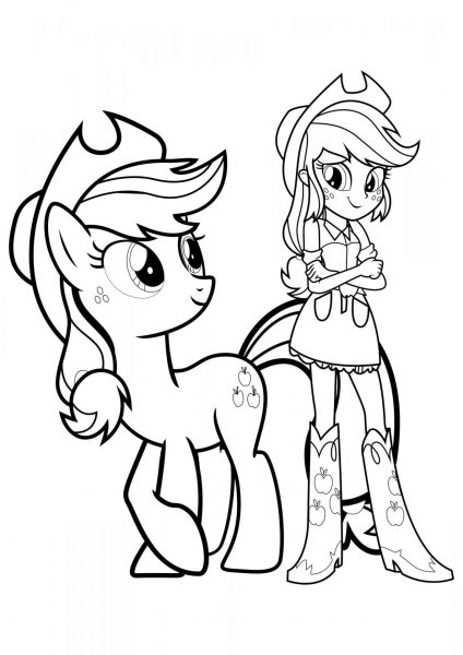 Tranh tô màu ngựa Pony người đẹp cho bé