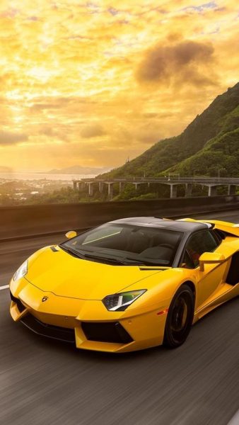hình nền lamborghini màu vàng sang trọng