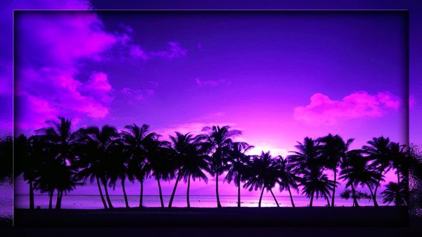 hình nền màu tím đẹp nhất phong cảnh bãi biển