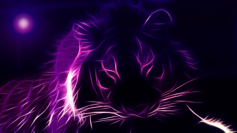 hình nền máu tím đẹp tạo hình sư tử