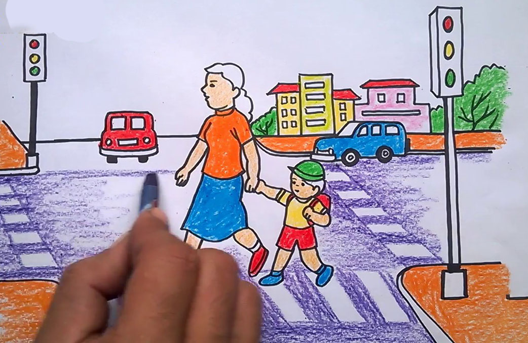 Vẽ tranh an toàn giao thông là một hành động có ý nghĩa rất lớn để giúp cho người tham gia giao thông có thể an toàn hơn. Bạn sẽ cảm nhận được điều đó khi xem hình ảnh liên quan đến vẽ tranh an toàn giao thông.