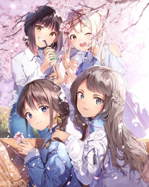 Hình ảnh nhóm bạn nữ anime