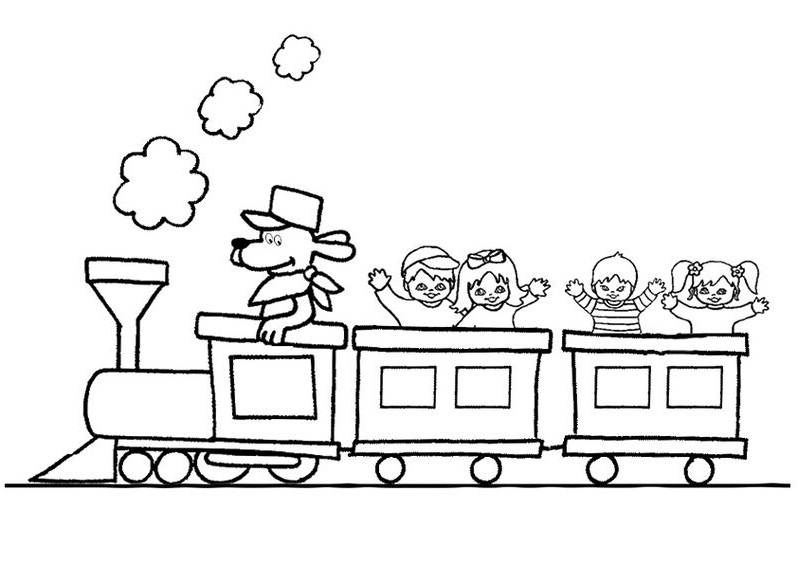 Bộ sưu tập tranh tô màu tàu hỏa xe lửa đẹp dành cho bé