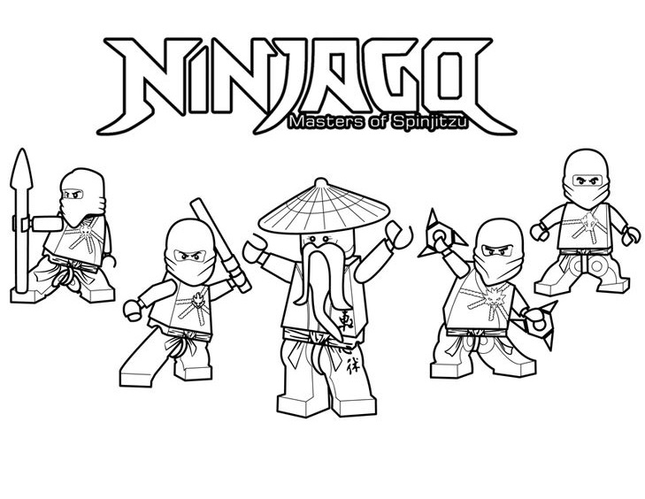 Tranh tô màu Ninjago