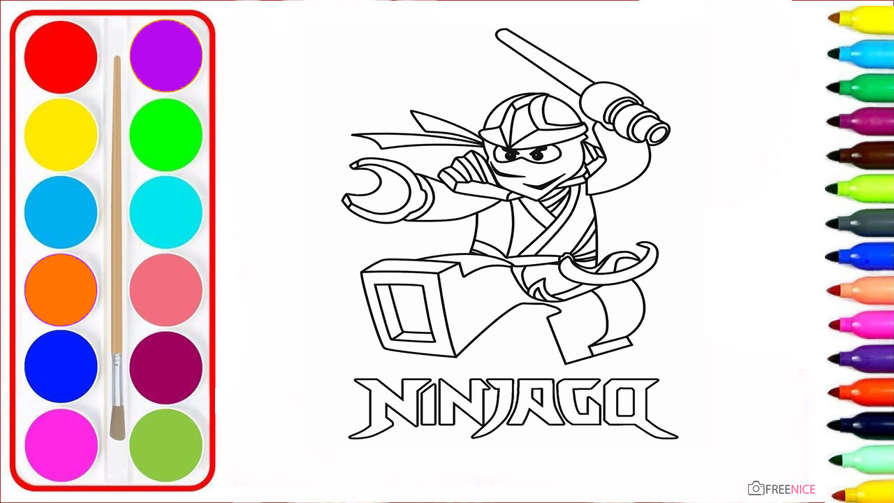 Tranh tô màu Ninjago siêu cute và dễ thương cho các bé