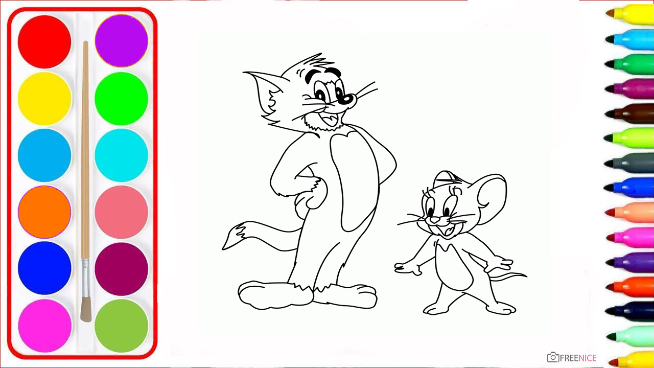 102 Tranh Tô Màu Tom Và Jerry Đẹp Vui Nhộn Hài Dễ Thương