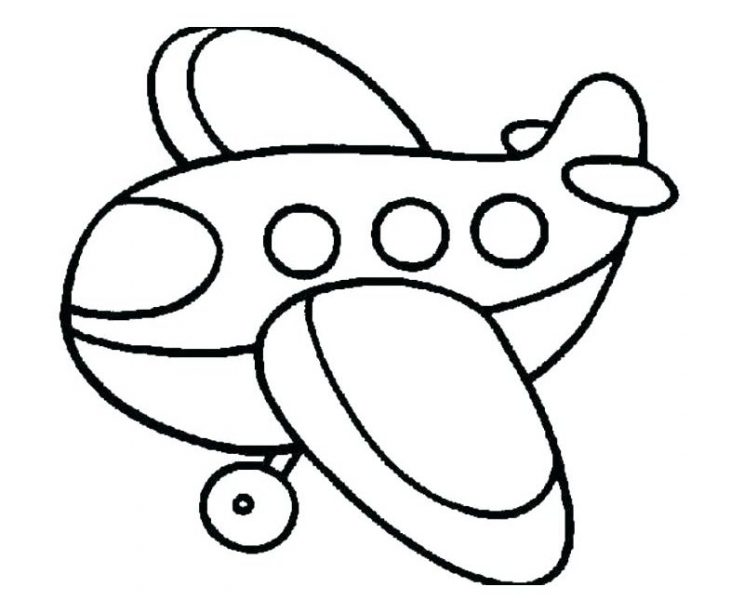 Tranh tô màu cho bé 3 tuổi hình máy bay du lịch