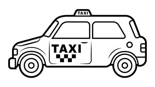 Tranh tô màu taxi