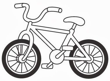 Tranh tô màu xe đạp đơn giản cho bé tập tô