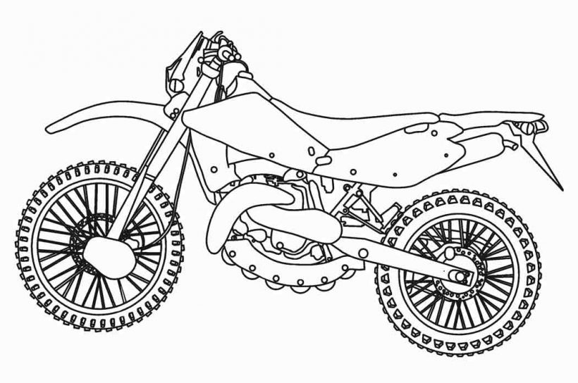 Tranh tô màu xe máy với chiếc bánh xe nhiều họa tiết