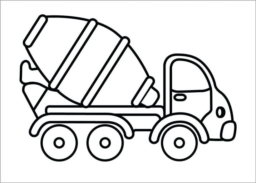 đồ chơi nghệ thuật tv  Xe ô tô tải  Vẽ và tô màu ô tô tải cho trẻ em   Trang tô màu xe tải