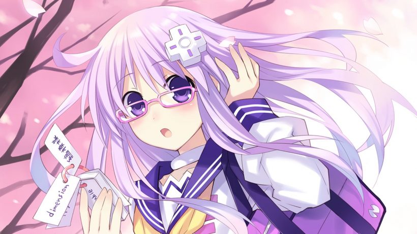 hình ảnh anime girl tóc tím siêu cute