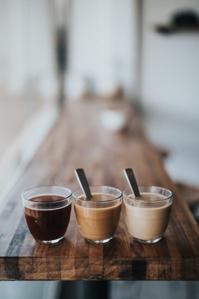 hình ảnh cafe với 3 hương vị khác nhau
