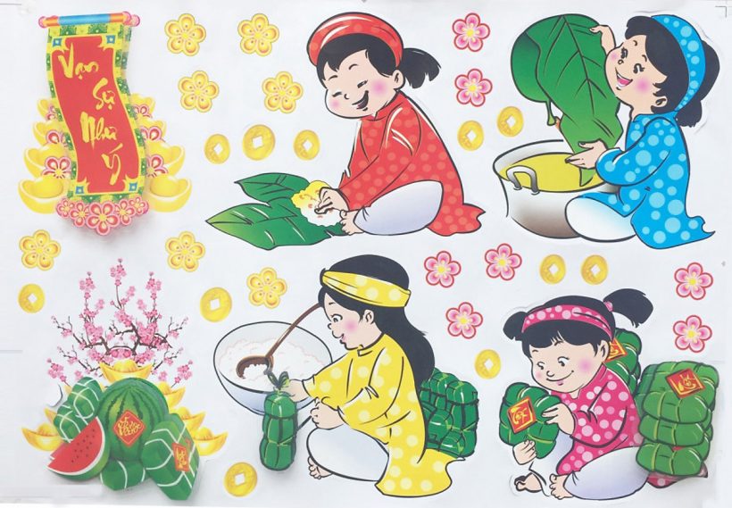 vẽ tranh ngày tết lớp 6