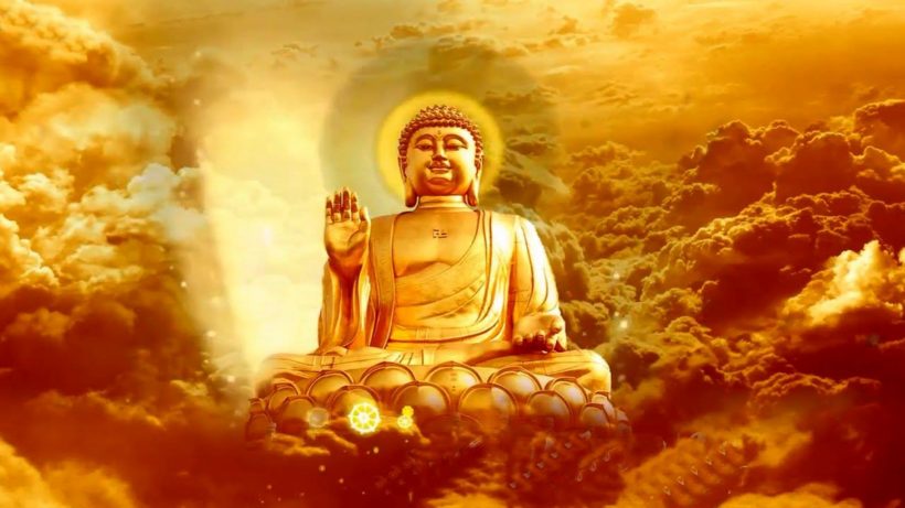 Hình ảnh Đức Phật ngồi trên mây