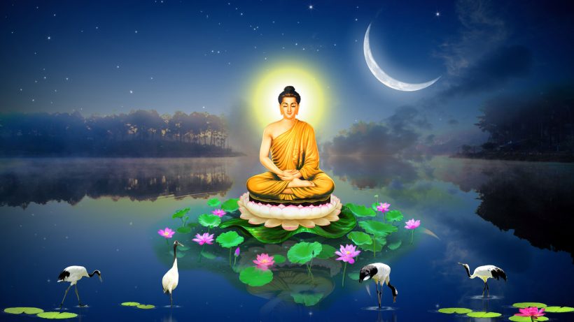 Hình ảnh Đức Phật tọa trên đài sen