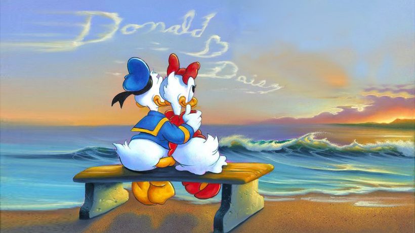 Hình ảnh vịt Donald bên tình yêu của đời mình