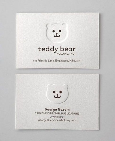 Mẫu card visit hình teddy bear