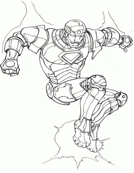 Tô màu Iron man đang nhảy