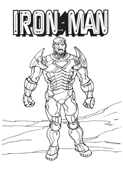 Tô màu Iron man oai hùng