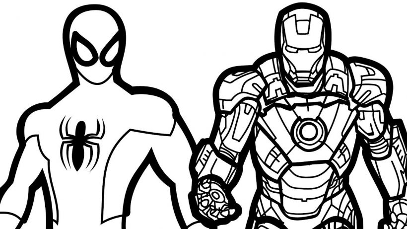 Tô màu Iron man và người nhện