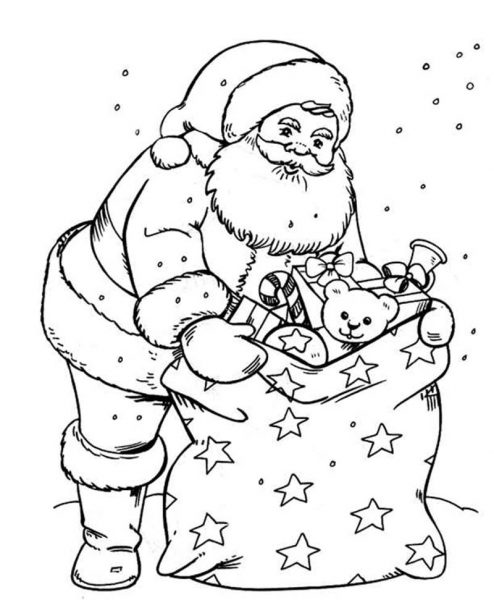 Tô màu ông già Noel và nhiều quà cho bé lựa chọn