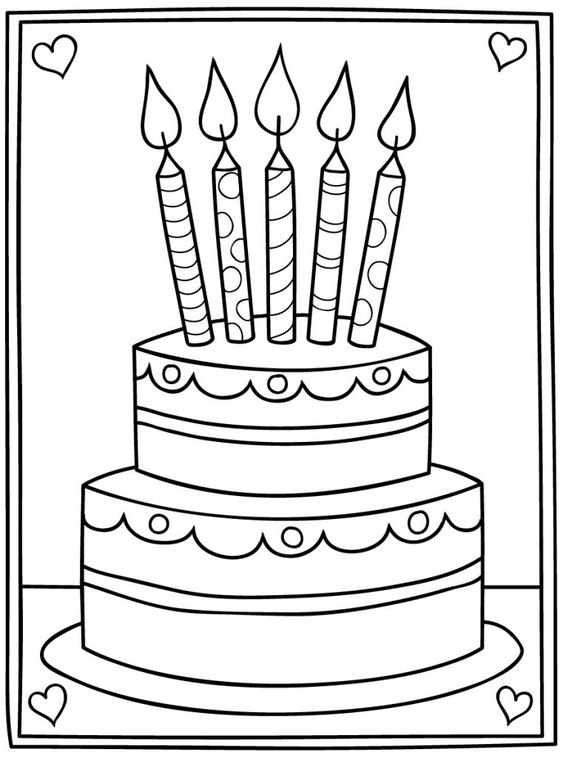 Cùng Bé Tập Vẽ và tô màu bánh sinh nhật siêu cute  HOW TO DRAW A CUTE  BIRTHDAY CAKE  YouTube