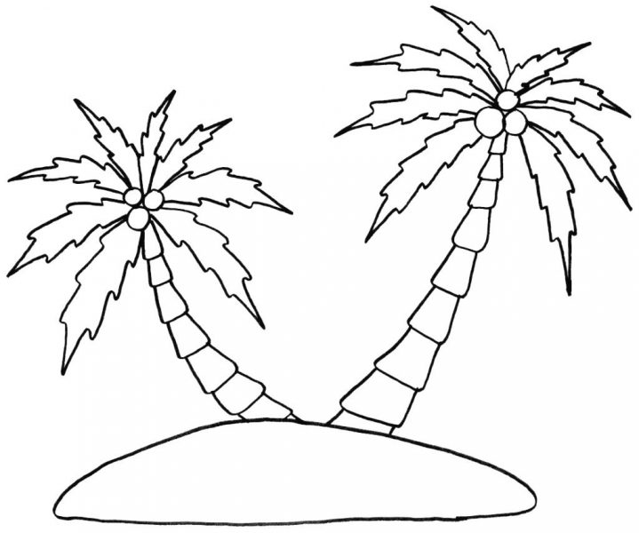 Palm Tree Coloring Pages Coloring Pages Coconut Tree Coloring Pa