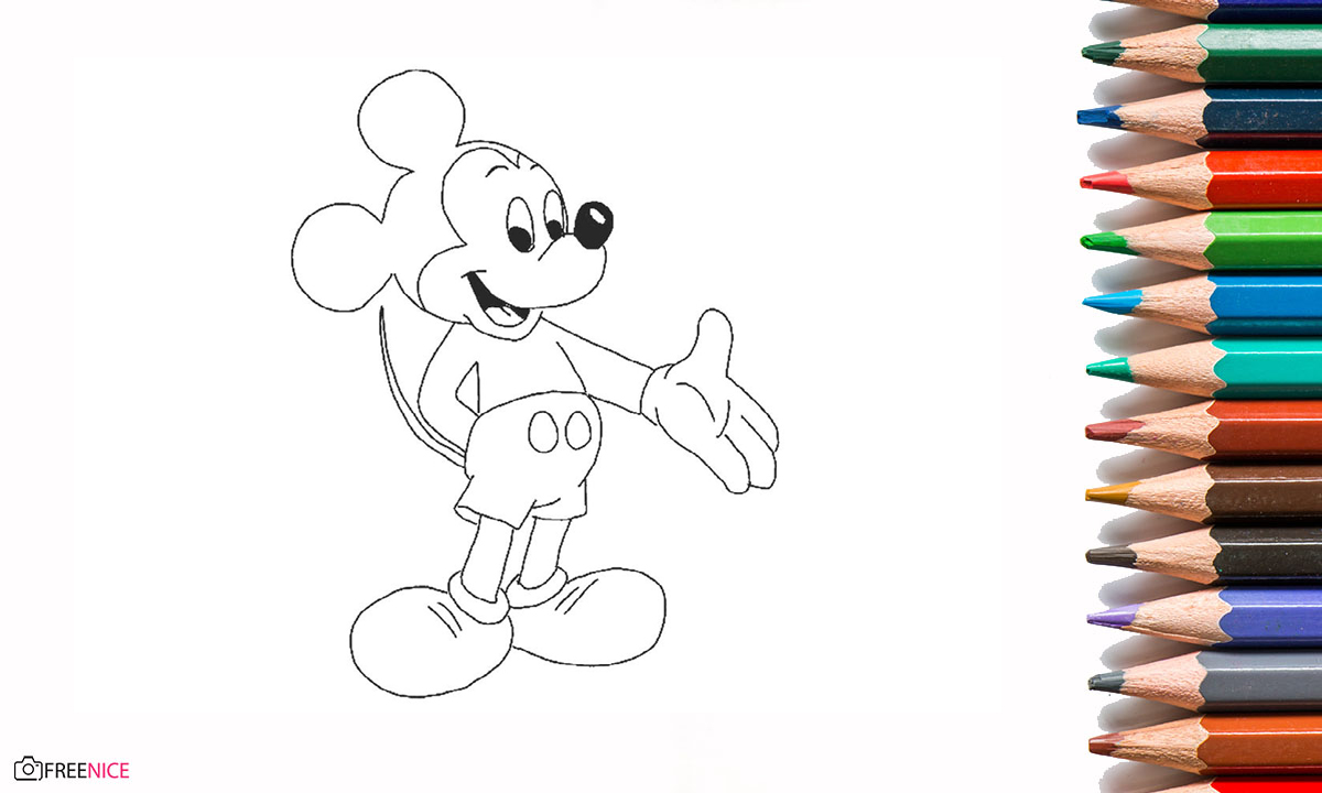 Tổng hợp các bức tranh tô màu chuột Mickey đẹp nhất cho bé   thcsthptlongphueduvn