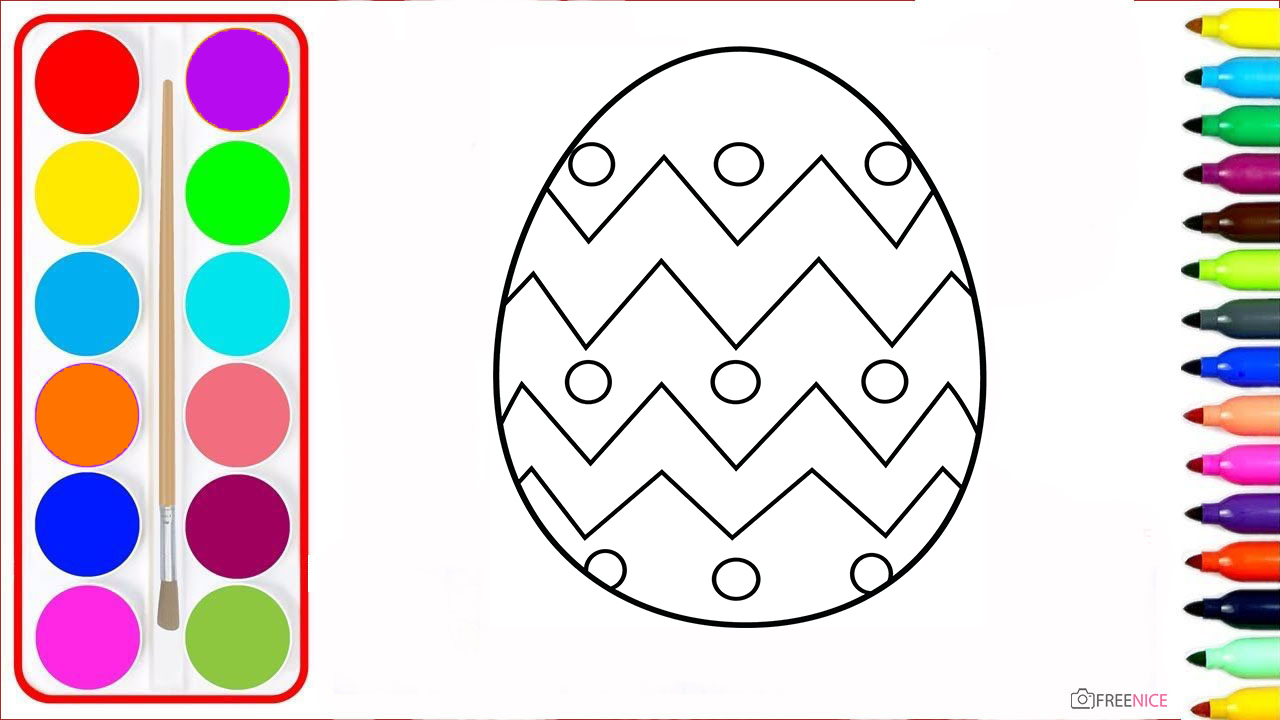 Cách vẽ một quả trứng ốp la  Trứng bác Con sóc Quạ