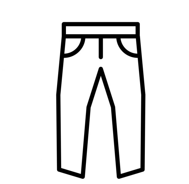 Tranh tô màu quần jean đơn giản
