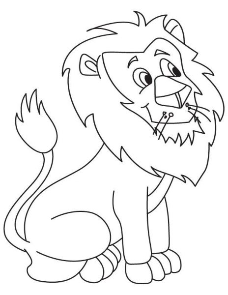 Tranh vẽ sư tử đang suy nghĩ