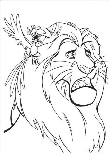 Tranh vẽ sư tử đang tức giận
