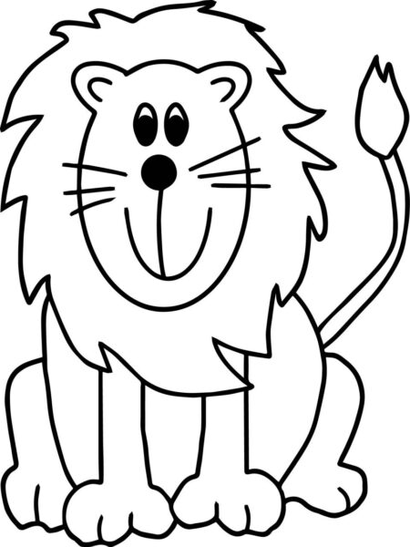 Tranh vẽ sư tử đẹp cho bé tô màu