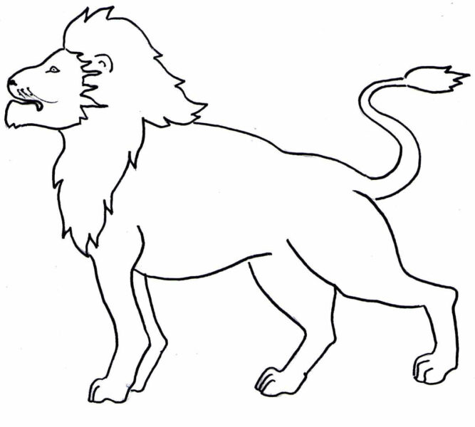 Tranh vẽ sư tử đơn giản