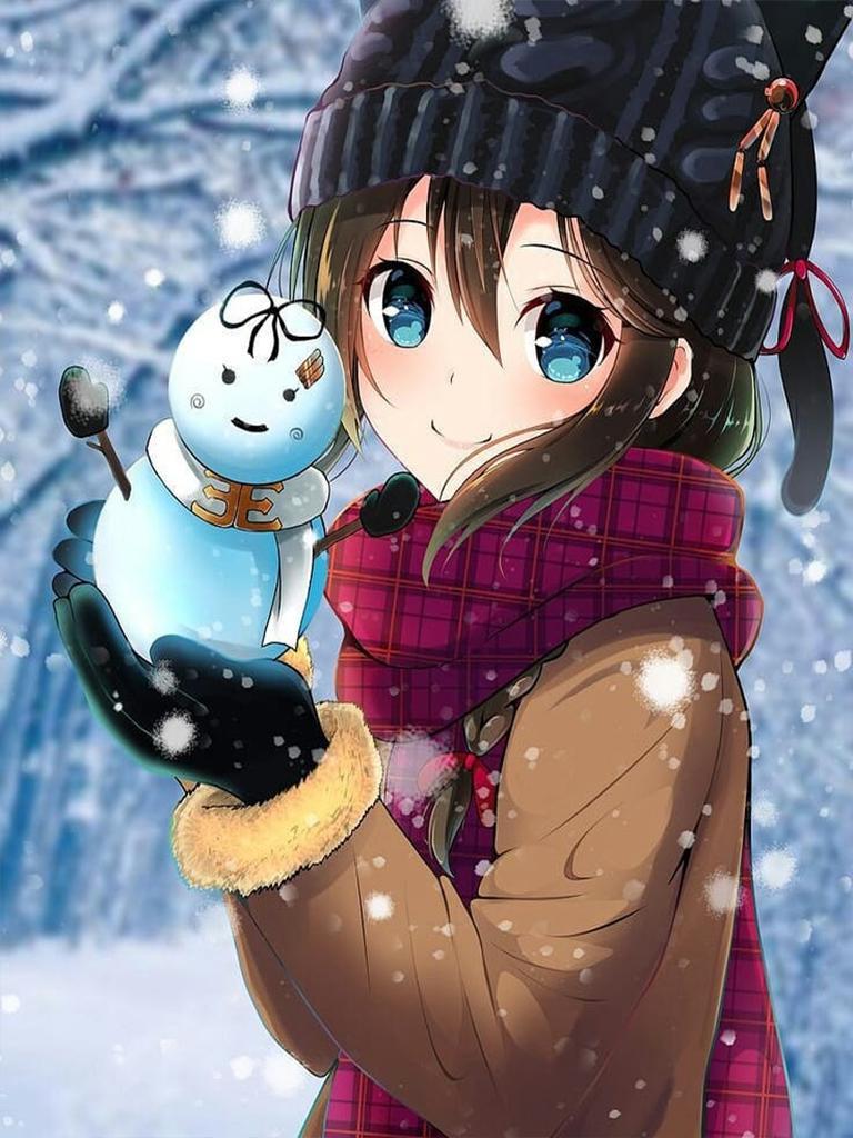 hình ảnh anime mùa đông dễ thương