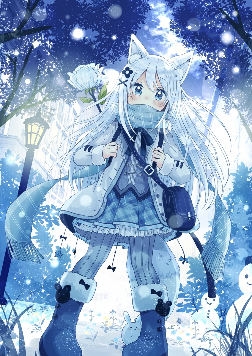 hình ảnh anime mùa đông girl