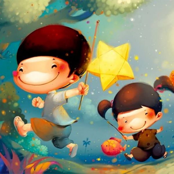 vẽ tranh đề tài trung thu