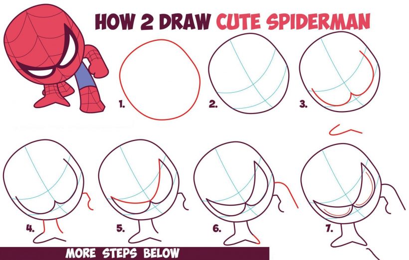 Cách vẽ chibi người nhện